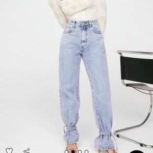 Nasty Gal tie ankle jeans